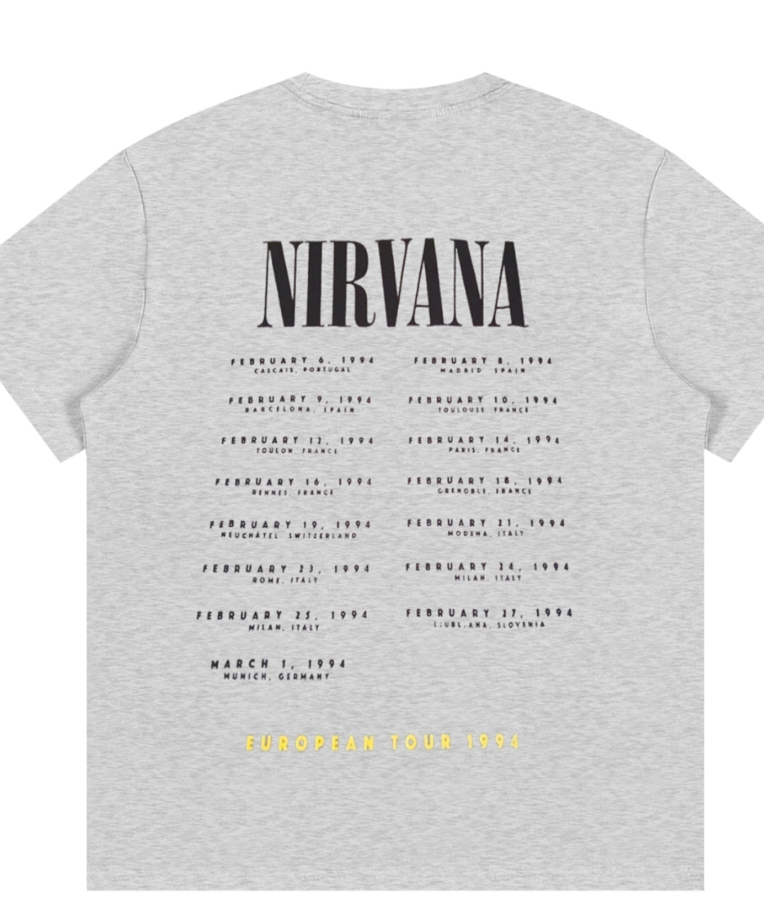 Nirvana shirt 1994 grey