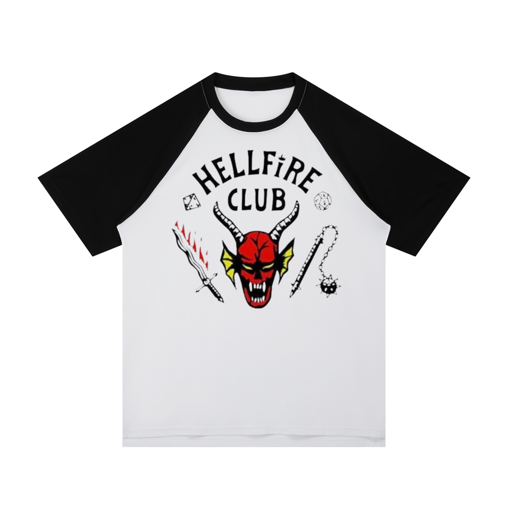 Contrast Raglan Sleeve Mesh T-Shirt