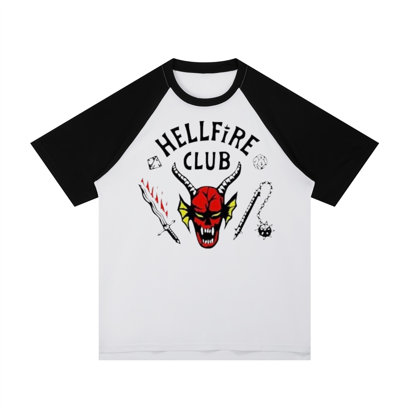 Contrast Raglan Sleeve Mesh T-Shirt